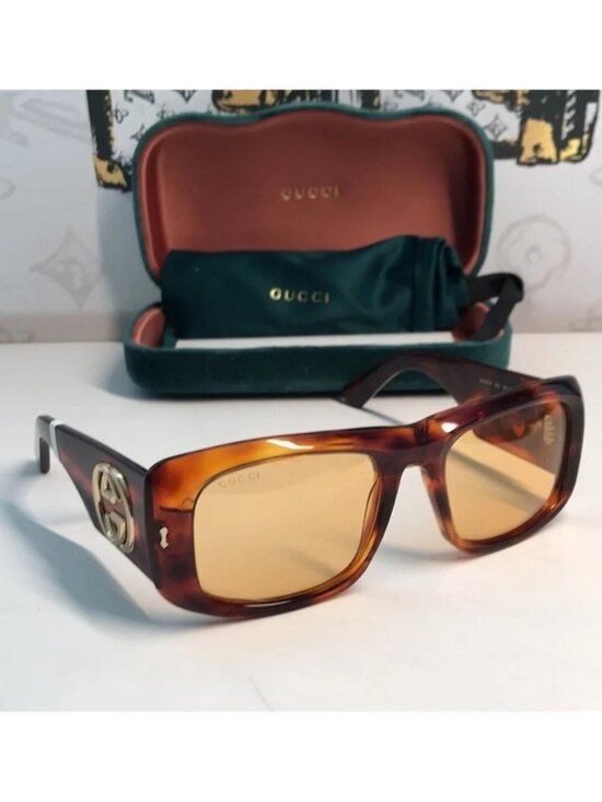 New Authentic Gucci Tortoiseshell Sunglasses with Brown Lenses GG1251s 002 main image 5